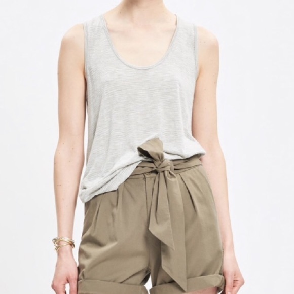 Madewell Tops - Madewell gray and white scoop neck tank